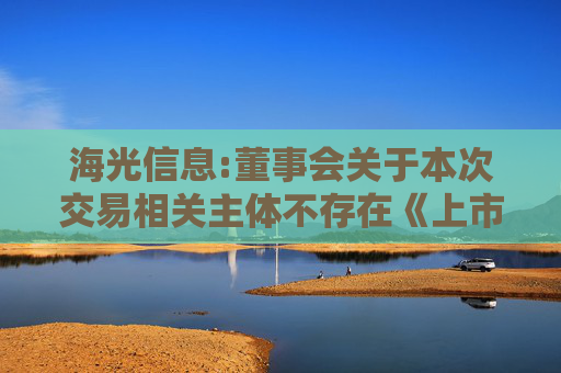 海光信息:董事会关于本次交易相关主体不存在《上市公司监管指引第7号――上市公司重大资产重组相关股票异常交易监管》第十二条及《上海证券交易所上市公司自律监管指引第6号――重大资产重组》第三十条...