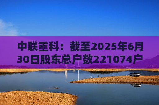 中联重科:截至2025年6月30日股东总户数221074户