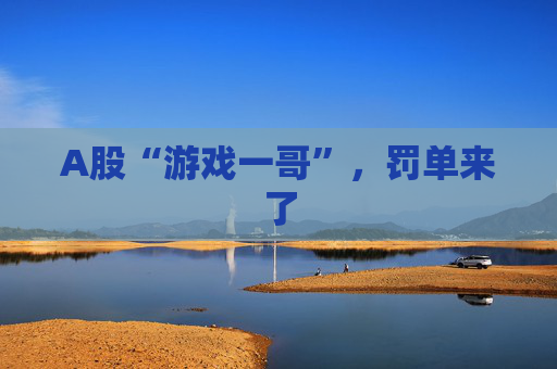 A股“游戏一哥”，罚单来了