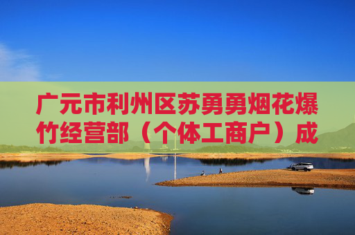 广元市利州区苏勇勇烟花爆竹经营部（个体工商户）成立 注册资本5万人民币  第1张