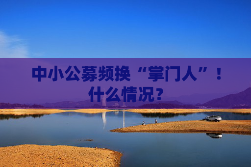 中小公募频换“掌门人”！什么情况？
