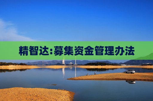 精智达:募集资金管理办法  第1张