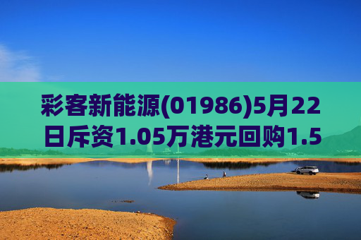 彩客新能源(01986)5月22日斥资1.05万港元回购1.5万股