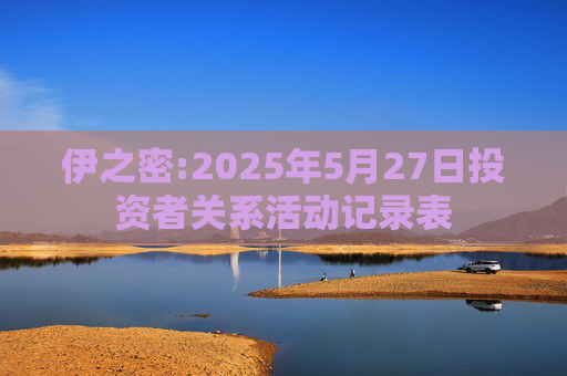 伊之密:2025年5月27日投资者关系活动记录表