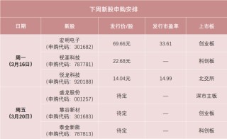 下周有6只新股申购 明天两大龙头来了！