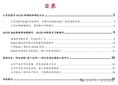 【中银化工】公司深度-莱特光电（688150.SH）：国内OLED终端材料领先企业  第1张