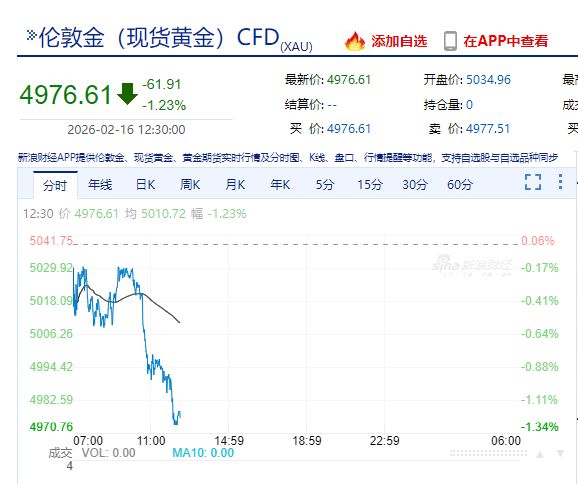 现货黄金，失守5000美元！港股V型反转，AI应用大涨！半导体全线爆发，这只个股涨逾14%，什么情况？  第8张