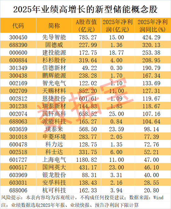 新型储能被列入新兴支柱产业！21只概念股业绩高增长  第2张